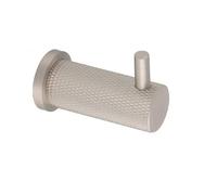 Carlisle Brass Alexander & Wilks Brunel Knurled Coat Hook, Wall-Mounted (Satin Nickel)
