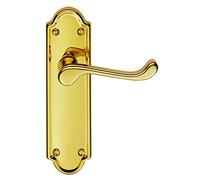Carlisle Brass Ashstead Lever Door Handle - Polished Brass - Latch