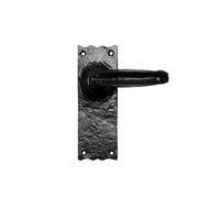Carlisle Brass Black Antique Traditional V Lever On Latch Backplate (Lf5517)