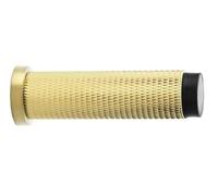 Carlisle Brass Brunel KNURLED Door Stop, Skirting Wall Mounted, 75mm Projection (Satin Brass PVD)