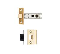 Carlisle Brass BTL1/RP Carlsile 64mm Bolt-Through Tubular Latch with 8mm Follower, Square forends, Electro Brass