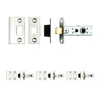 Carlisle Brass BTL2/BP 2.5" CE B/T Tubular MORTICE Latch SQ & RAD NP, Polished Chrome, 2.5 inch (Pack of 4)