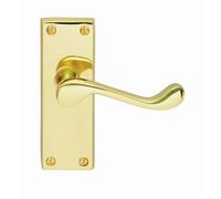 Carlisle Brass Carlisle Contract Victorian Scroll Lever Latch (Prepack) - Polished Brass