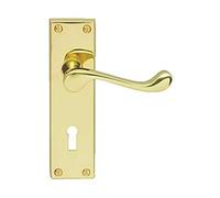Carlisle Brass Carlisle Contract Victorian Scroll Lever Lock (Prepack) - Polished Brass