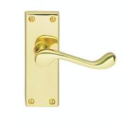 Carlisle Contract Victorian Scroll Lever Latch (Prepack) - Polished Brass