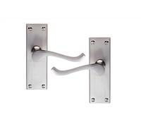 Carlisle Brass CBS55SC Door Handle, (Contract Range), Lever Length : 94mm, Projection : 58mm, 120mm x 40mm, Satin Chrome