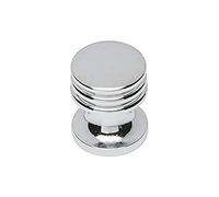 Carlisle Brass CH30ACP FTD Ringed Cupboard KNOB 17MM, Polished Chrome