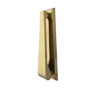 Carlisle Brass Contemporary Door Knocker, Polished Brass, 157mm x 36mm Slim Design, JV2PB Model with Fixings,