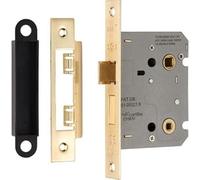 Carlisle Brass EASI-T Bathroom Lock 76MM Residential - Radius, Brass, Key Lock