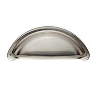 Carlisle Brass Fingertip FTD557 Cottage Drawer Cabinet Cup Pull Handle - 76mm Hole Centres (Satin Nickel)