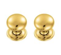 Carlisle Brass FTD1265B Cupboard Knob, Polished Brass, 32 mm (Pack of 2)