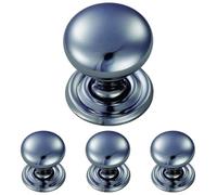 Carlisle Brass FTD1265CCP Cupboard Knob, Polished Chrome, 38 mm (Pack of 4)