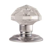 Carlisle Brass Gk001cp GK001CP/BP Polished Chrome & Glass MORTICE KNOB