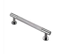 Carlisle Brass Knurled Cupboard Pull Handle, Polished Chrome, 128mm, FTD700