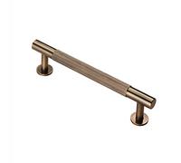 Carlisle Brass Knurled Pull Handle - 128mm Antique Brass Cupboard & Drawer Handle - Antique Brass