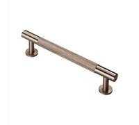 Carlisle Brass Knurled Pull Handle - 128mm Antique Brass Cupboard & Drawer Handle - Satin Nickel