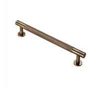 Carlisle Brass Knurled Pull Handle - 160mm Antique Brass Cupboard & Drawer Handle - Antique Brass