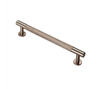 Carlisle Brass Knurled Pull Handle - 160mm Antique Brass Cupboard & Drawer Handle - Satin Nickel