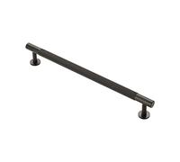 Carlisle Brass FTD700 Knurled Cupboard Pull Handle, Matt Black, 224mm