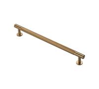 Carlisle Brass Knurled Pull Handle - 224mm Antique Brass Cupboard & Drawer Handle - Satin Brass