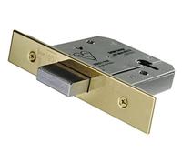 Carlisle Brass LDB5525PVD EASI-T 5 Lever Deadlock BS, Satinless Brass, 2.5" / 64mm