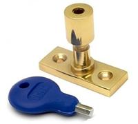Carlisle Brass Locking Casement Stay Locking Pin with Key (Polished Brass)