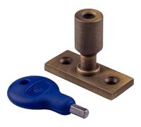 Carlisle Brass Locking Casement Stay Pin with Key (Antique Brass)