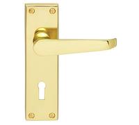 Carlisle Brass M30 Victorian Lever ON Backplate-Lock 57MM C/C, Gold