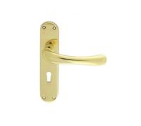 Carlisle Brass Manital Polished Brass Ibra Lever On Lock Backplate (El11)