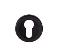 Carlisle Brass Matt Black 51mm Euro Profile Round Cylinder Escutcheon | SZM001MB