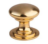 Carlisle Brass Polished Brass Victorian Cupboard Knob 42mm Polished Brass (M47D)