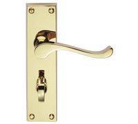 Carlisle Brass Polished Brass Victorian Scroll Lever On Wc Backplate (Dl54Wc)