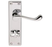 Carlisle Brass Polished Chrome Victorian Scroll Lever On Wc Backplate (Dl54Wccp)