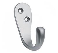 Carlisle Brass Quality Victorian Single Robe Hook 46mm + Screws (Satin Chrome)