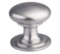 Carlisle Brass Satin Chrome Victorian Cupboard Knob 38mm Satin Chrome (M47Csc)