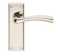 Carlisle Brass Serozzetta Cinquanta Lever On Backplate - Latch - Polished Nickel - Includes a Pair of Handles & fixings