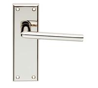 Carlisle Brass Serozzetta Dieci Lever On Backplate - Latch - Polished Nickel - Includes A Pair of Handles & Fixings