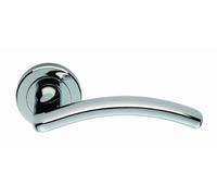 Carlisle Brass Serozzetta Edge Lever on Concealed Fix Rose - Modern Internal Door Handles, Polished Chrome Finish - Chrome Door Handles Internal, 10 x 10 x 10 Centimetres SZM380