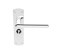 Carlisle Brass Serozzetta Lever Bathroom Door Lock - Modern Elegant Interior Door Handles with Chrome Finish, 17L x 4.2W Centimetres - Suitable for Bedrooms, Toilets & Storage Rooms SZC013CP
