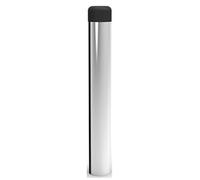 Carlisle Brass Solid Concealed Fix Cylinder Pattern Wall/Skirting Mounted Door Stop without Rose - 115mm Projection (Longer Version) (Polished Chrome)