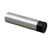 Carlisle Brass Solid Concealed Fix Cylinder Pattern Wall/Skirting Mounted Door Stop without Rose - 70mm Projection (Satin Chrome)