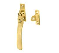 Carlisle Brass V1006LCK Locking Casement Fastener, Polished Brass, 126 mm Handle Length, 60 mm x 16 mm