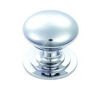 Carlisle Brass Victorian Cabinet Knob 50mm - Solid Brass Kitchen Cupboard Handles with Polished Chrome Finish - Suitable as Cupboard Handles, Drawer Knobs, Wardrobe & Door Grip