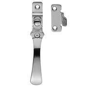 Carlisle Brass Victorian Casement Fastener (Wedge Pattern, Lockable, Brass with Chrome Accents, 58mm x 16mm)