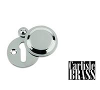 Carlisle Brass Victorian Keyhole Covered Escutcheon Cover 32mm - Polished Chrome