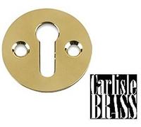 Carlisle Brass Victorian Keyhole Escutcheon Cover 32mm - Polished Brass