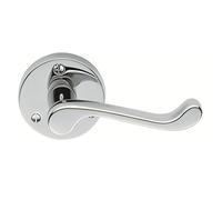 Carlisle Brass Victorian Scroll Lever Handle on Round Rose - Traditional Internal Door Handles, Polished Chrome Finish - Chrome Door Handles Internal, 58 mm