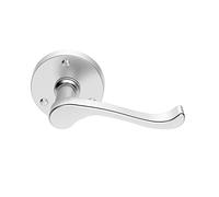 Carlisle Brass Victorian Scroll Lever Handle on Round Rose - Traditional Internal Door Handles, Satin Chrome Finish - Chrome Door Handles Internal, 58 mm
