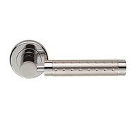 Carlisle Brass ZIN3138PC/SC Serozzetta Maison Lever on Round Rose, Concealed Fix, Dual Finish, Polished Chrome/Satin Chrome, 131 mm Handle Length