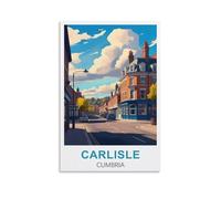 Carlisle Cumbria Vintage Travel Poster 16x24inch(40x60cm) Canvas Wall Art Print Painting for Wall Decor Living Room Bedroom